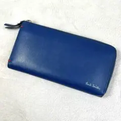 Paul Smith ポールスミス 長財布 ラウンドファスナー レザー ブルー