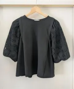 新品！グローバルワーク　グローバルワーク なめらかタッチ袖レース