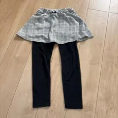 レギンス付きスカート　120cm チェック柄