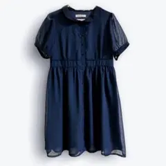 ローリーズファーム ワンピース 半袖 ネイビー ハート柄 春夏 春服 夏服のサムネイル