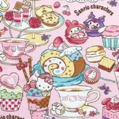 サンリオキャラクターズ オックス生地 キティ クロミ マイメロ はぎれ ピンク