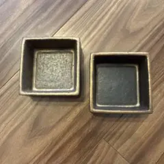 吉見螢石　陶器 角皿 2枚セット 作家もの 吉見螢石 陶器 角皿 2枚セット 作家もの - メルカリ