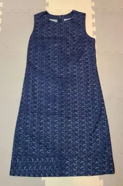 昭和レトロネイビー ノースリーブ ワンピース(手作り)春夏用
