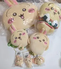 ちいかわ うさぎ うさぎだらけくじ ぬいぐるみ マスコット ポシェット バッジ