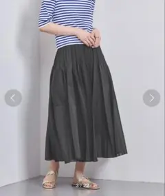 【新品】UNITED ARROWS オーガンジー ポケット プリーツスカート