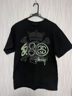 Stussy グラフィックプリント Tシャツ M 黒