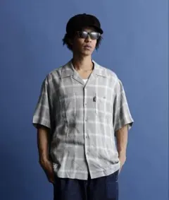 Schott レーヨン100% オンブレシャツ XL グレーのサムネイル