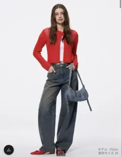 UNIQLO♡赤カーディガン 定番アイテム 春夏カーディガン