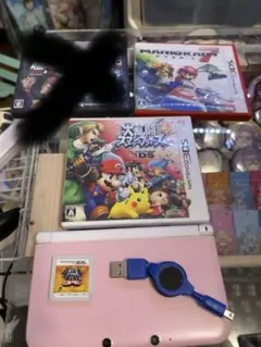 ニンテンドー3DS LL ピンク 本体 ジャンク + ソフト