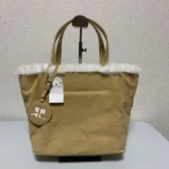 Courreges ハンドバッグ サブバッグ 鏡 ふわふわ 人気 レア セレブ