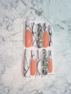 マーブルデザイン ネイルチップセット S/M/L