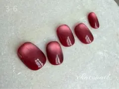 マグネットネイル　♡単色♡　ネイルチップ　ベリーショート　ボルドー
