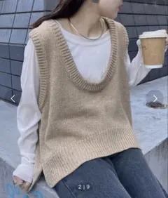 CIAOPANICTYPY ノースリーブニット ベージュ