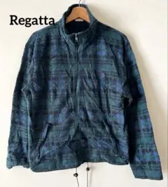 Regatta レガッタ フリースジャケット 総柄 XS ユーロ古着 グリーン系