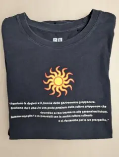 【美品】ユニクロ U FATTORIA ITO コラボTシャツ 紺 L