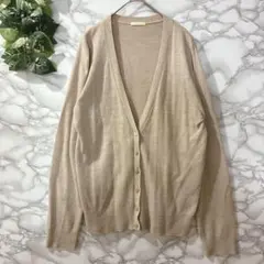 GU ベージュ 長袖カーディガン Ꮮサイズ シンプル ジーユー