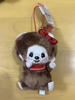 【新品未使用】モンチッチ×ハローキティおそろいアクリルチャーム付きマスコット