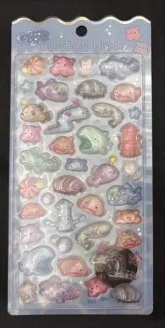 正規品 水族館限定品 ボンボンドロップシール 深海魚(海のいきもの)