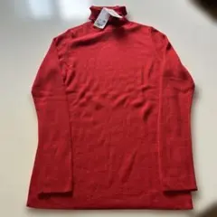 UNIQLO エクストラファインメリノ リブタートルネックセーター 赤 XXLのサムネイル