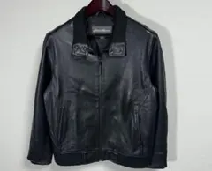 美品 00s eddie bauer ブラックレザージャケット ラムレザー 羊革