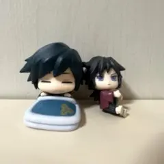 鬼滅の刃 冨岡義勇 おねむたん ミニフィギュア ハグコットガチャ　2点セット