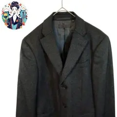 美品 チェスターコート カシミヤ ユニクロ　高級素材 ダークグレー ウール M