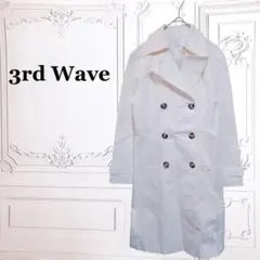 『サードウェーブ』トレンチ コート スプリング【M】ホワイト 白 ダブルブレスト
