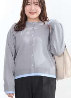 しまむら　aimee que　フェイクレイヤード　カーディガン　3Lのサムネイル