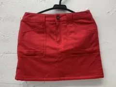 メ0501-59★adidas レディース スカート ゴルフ 赤 S/P