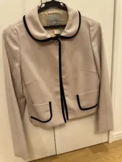 エフデ ef-de ジャケット ラウンドカラー 7号 ベージュ