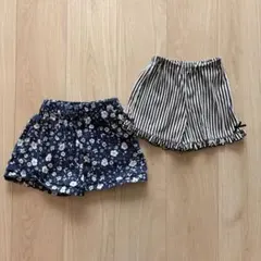 キュロット　半ズボン　2枚セット 100cm