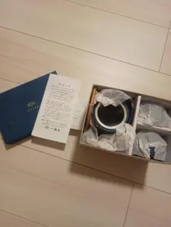 ORIBE 青い陶器製ティーポットとお湯のみ2つセット