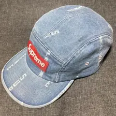 Supreme 20AW ロゴジャガードデニムキャンプキャップ シュプリーム