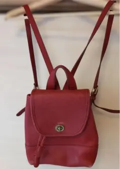 オールドコーチ　9960 フルグレインレザー　リュック　本革　赤　米国製