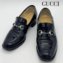 GUCCI グッチ ホースビット 24cm ヒールローファー レザー レディース