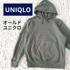 オールドユニクロ UNIQLO 紺タグ カーキ パーカー M 90's