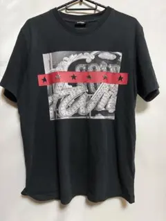DIESEL Tシャツ ブラック グラフィック スター