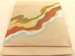 着物◎爪掻き本綴れ　八寸名古屋帯　道長文　金銀糸　正絹　逸品