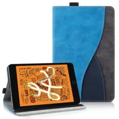 iPad 第6世代/第5世代 9.7インチ ケース カバー PUレザー ブルー系