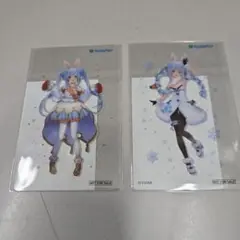 ホロライブ　兎田ぺこら　クリアカード　２種　ファミマ