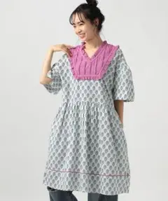 【新品】niko and... 花柄半袖ワンピース フリー