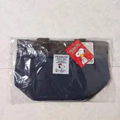 【開封品】PEANUTS スヌーピー 保冷ランチトートバッグ ネイビー系