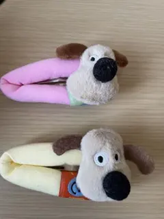 犬の顔 ヘアクリップ 2個セット 新品未使用