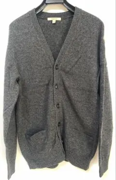 美品　レディース　カーディガン　ラムウール グレー　UNIQLO Lサイズ