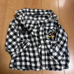 futafuta ミッキーマウス チェックシャツ