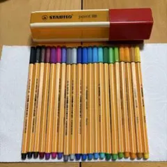 【最終値下げ！美品】STABILO スタビロ point88 カラーペンセット