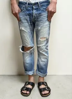 FUGA ダメージ加工 クロップドデニムパンツのサムネイル