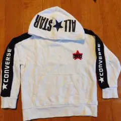 CONVERSE フード付きトレーナー ホワイト/ブラック