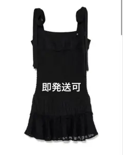 andmary Ameria lace mini dress black - メルカリ
