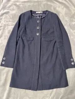 green label relaxingネイビー チェスターコート ボタン付き